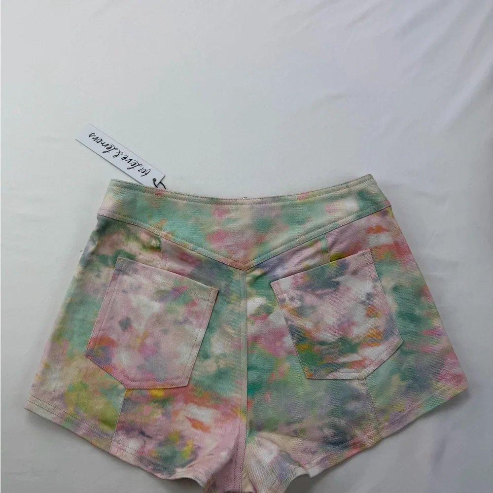 For Love & Lemons Smythe Hot Short XS Pastel Tie Dye Festival‎